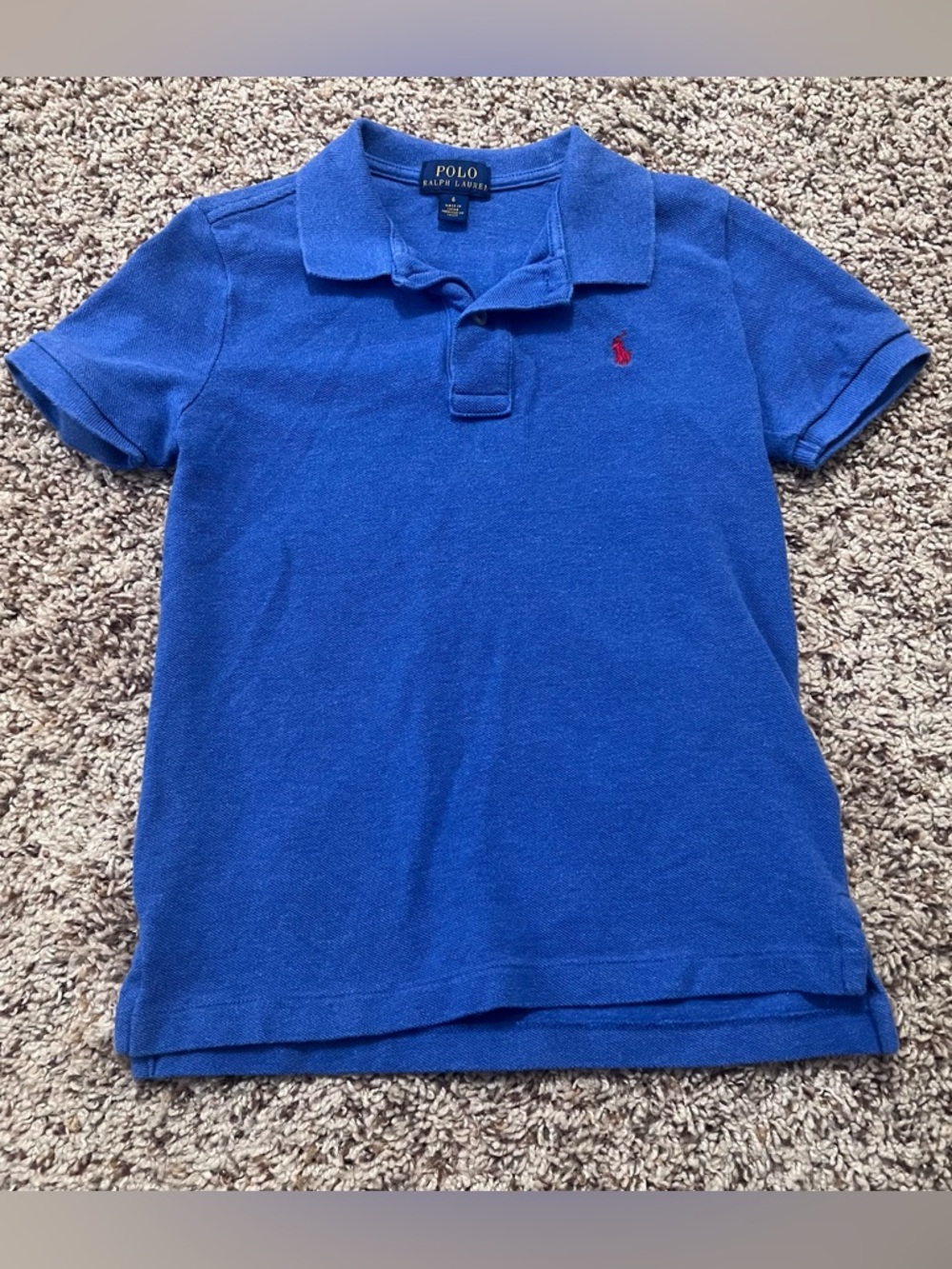 Polo by Ralph Lauren Royal Blue Short-Sleeve Polo with Red Pony Size 6